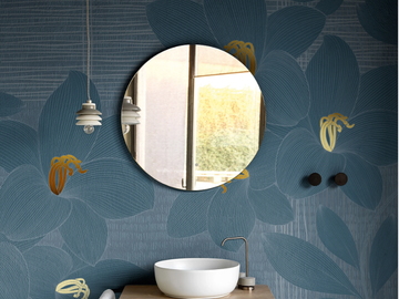 PO105 - Bathroom wallpaper with floral pattern by Scarabeo Ceramiche - view 2